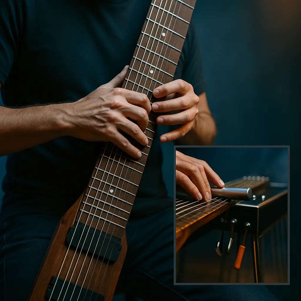 Tessiture d’une pedal steel et cordes à registres étendus