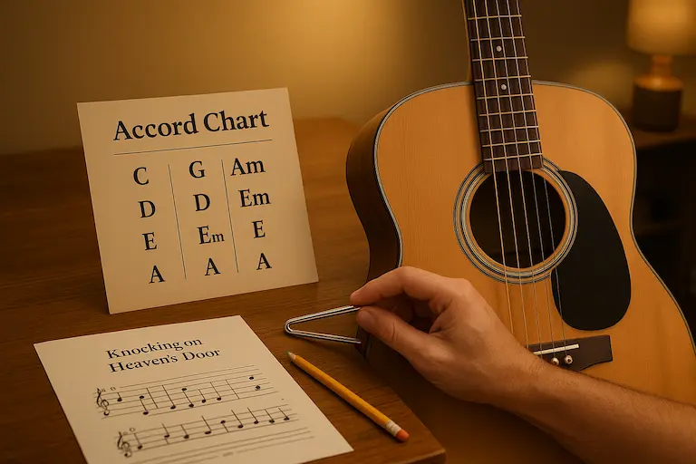 Premiers accords à la guitare pour débutants