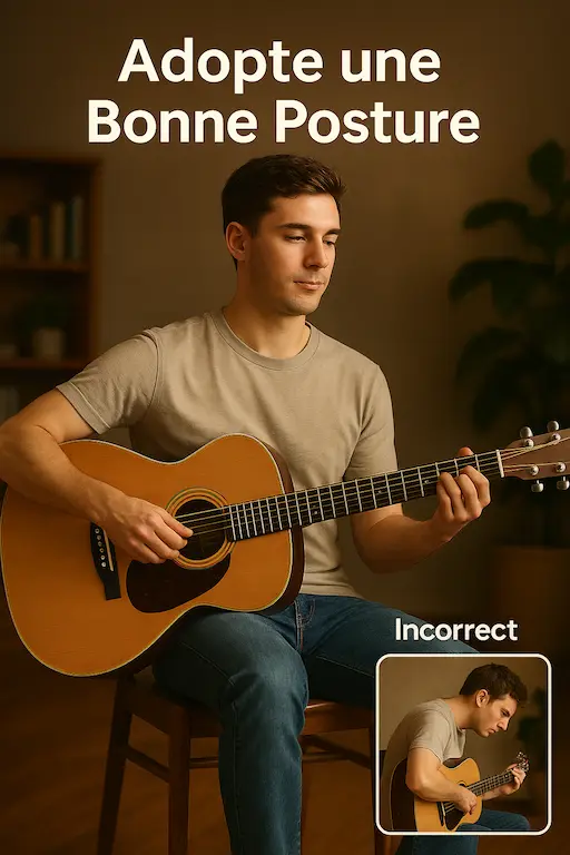 Posture correcte pour guitaristes débutants Guitar Social Club