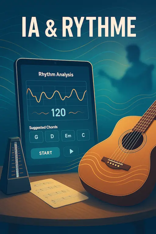 IA guidant le rythme émotionnel à la guitare