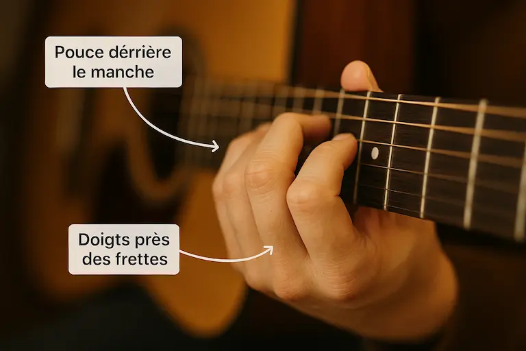 Technique main gauche guitare débutants accord G Guitar Social Club