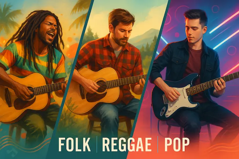 Bruno jouant Could You Be Loved à la guitare