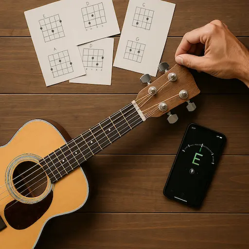 Accorder sa guitare acoustique en standard EADGBE