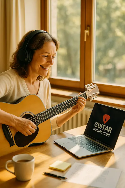 Clara jouant Wicked Game à la guitare