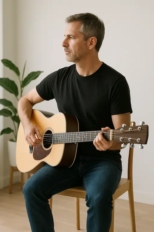 Posture main gauche guitare débutant