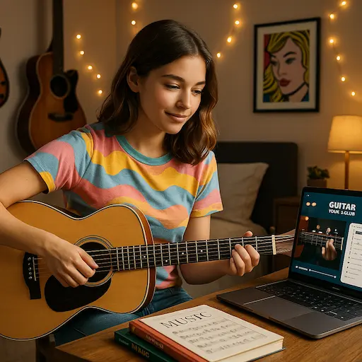 Emma jouant Can’t Stand Losing You avec passion