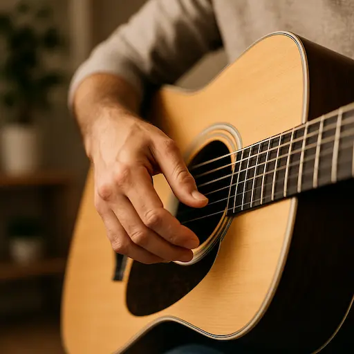 Jeu main droite guitare avec poignet souple