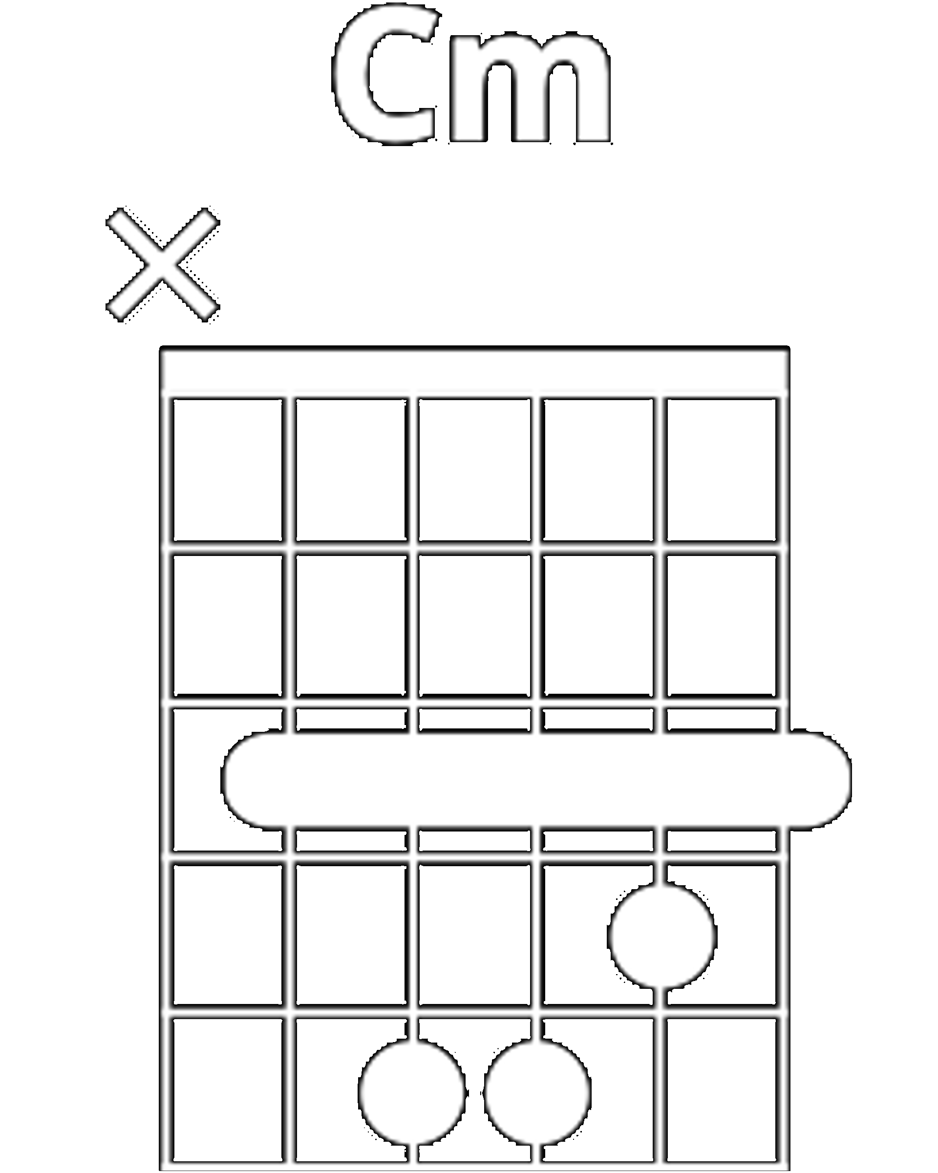 Diagramme d'accord de Do mineur (Cm)