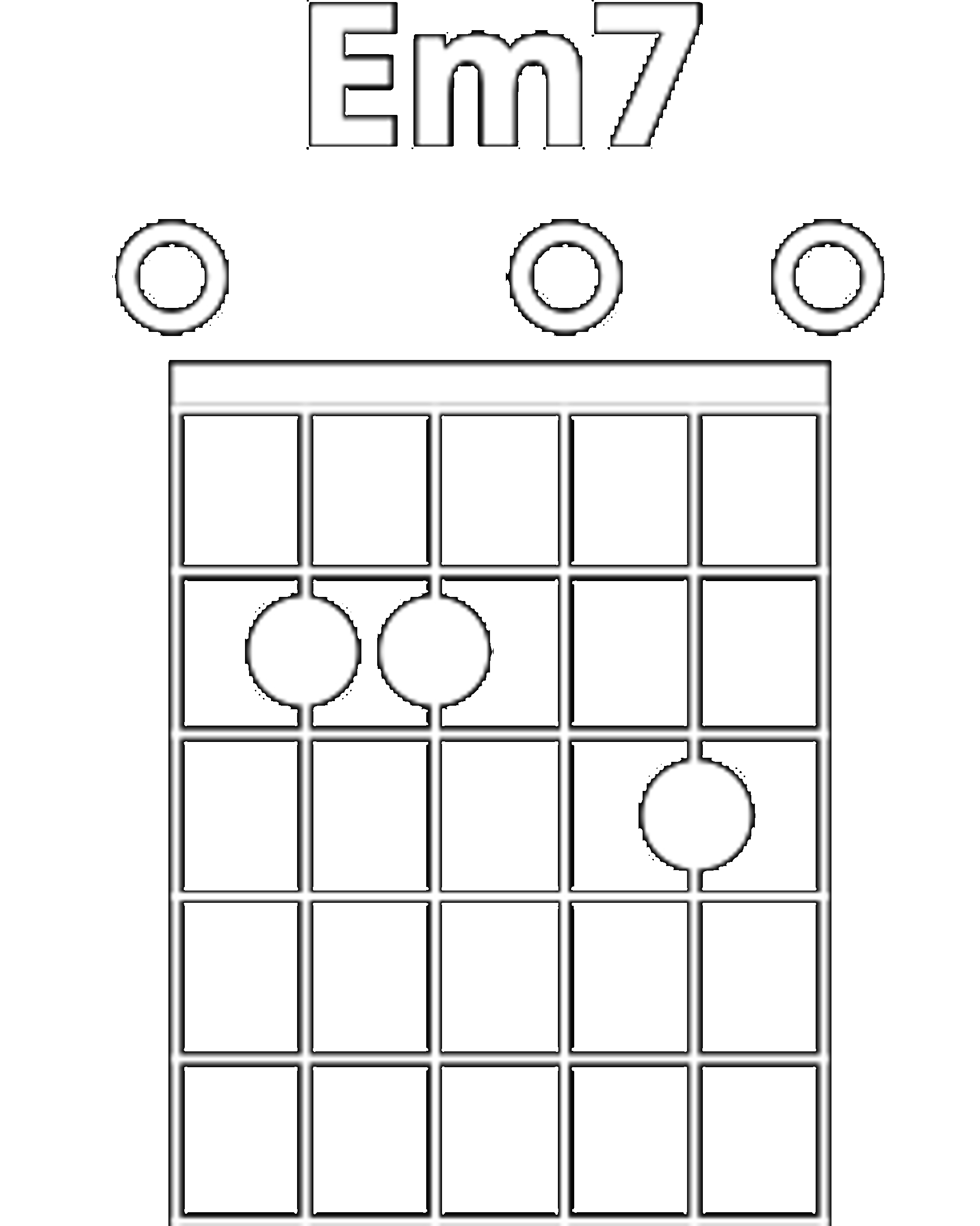 Diagramme d'accord de Mi mineur 7 (Em7)