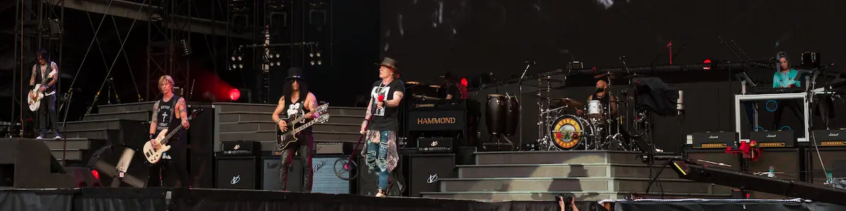 Guns N' Roses jouant Patience en concert