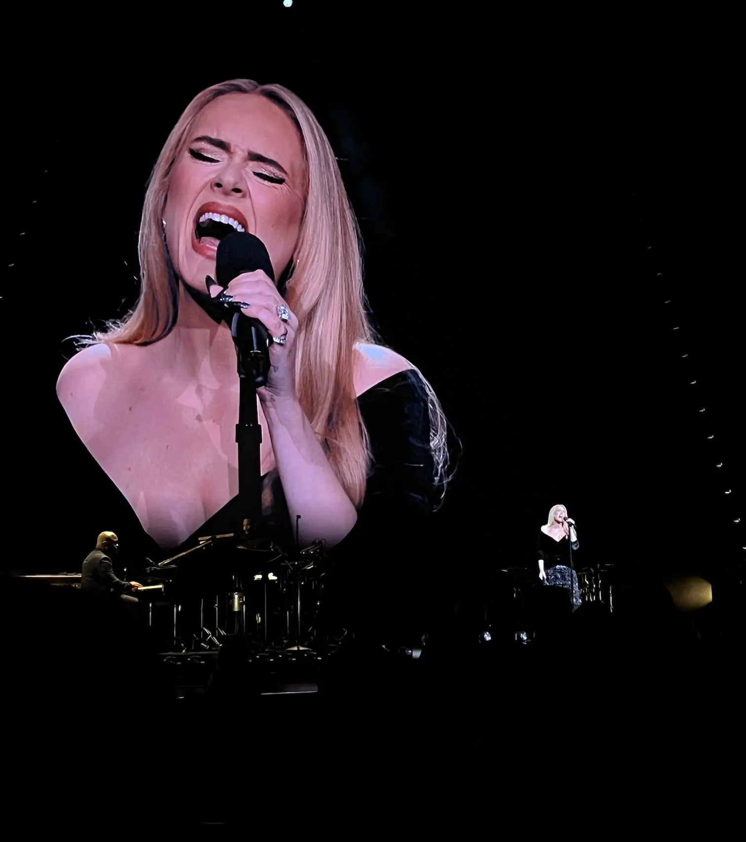 Adele en concert interprétant Someone Like You