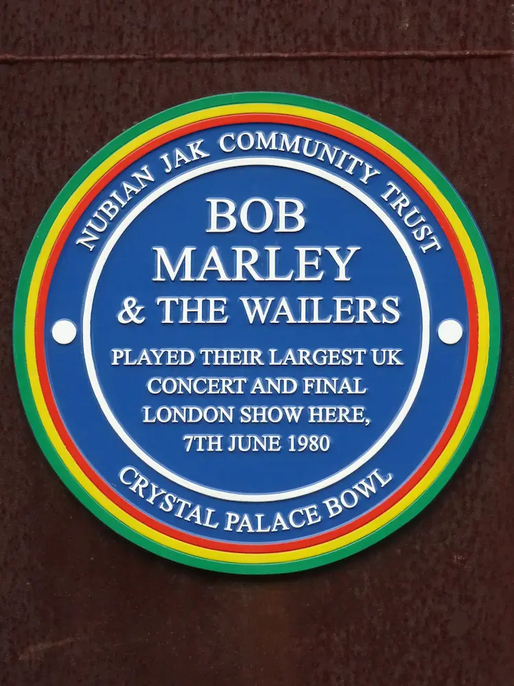 Plaque commémorative de Bob Marley