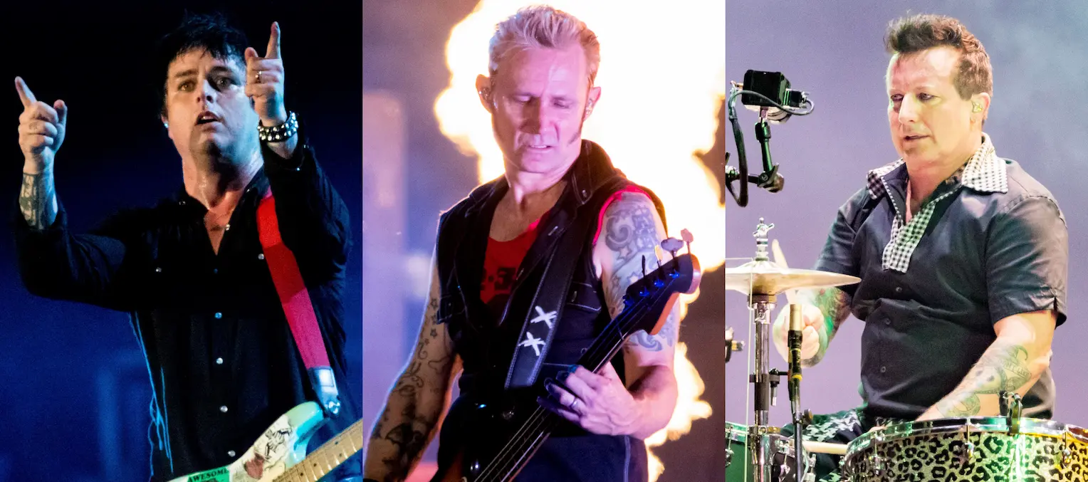 Green Day sur la pochette de l'album American Idiot