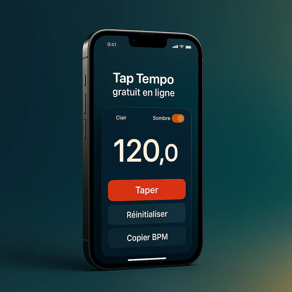 Tap Tempo en ligne avec convertisseur BPM ↔ ms