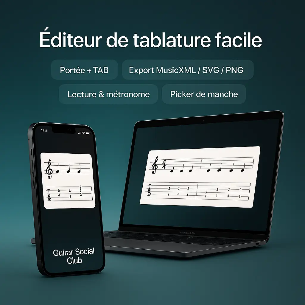 Éditeur de tablature et partition