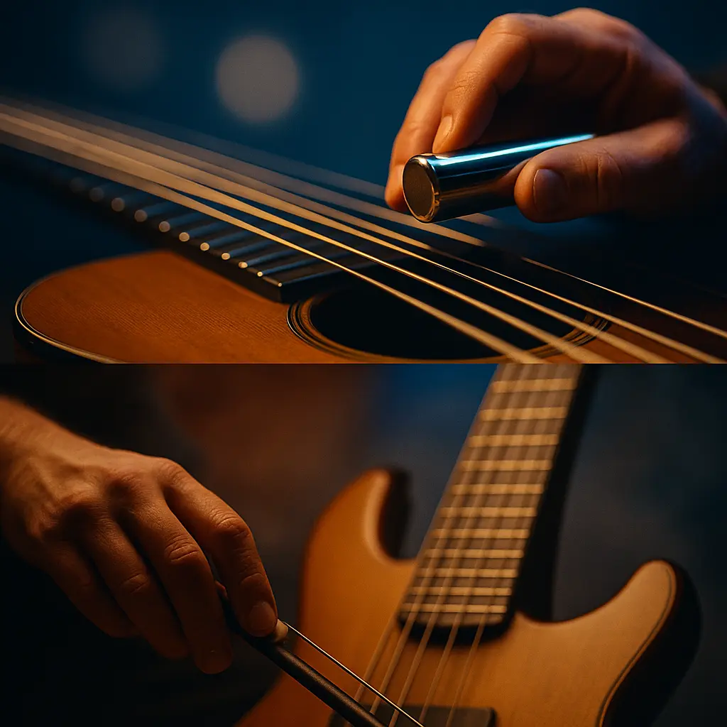 Carte des cordes graves : guembri, baryton, piccolo, Chapman Stick, pedal steel