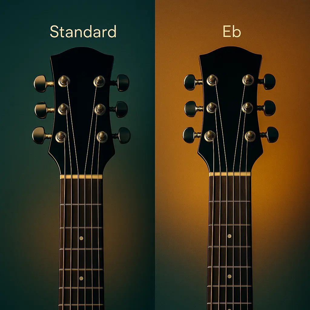 Accordage Eb guitare : descendre d’un demi-ton pour un son plus chaud