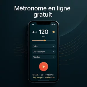 Mockup de présentation du métronome Guitar Social Club