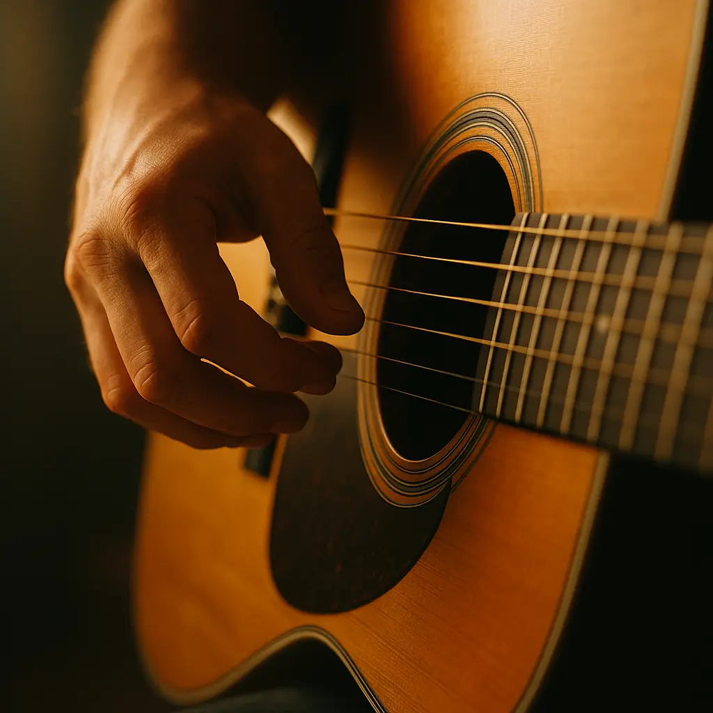 Fingerpicking en open F : drones C et F, basse régulière