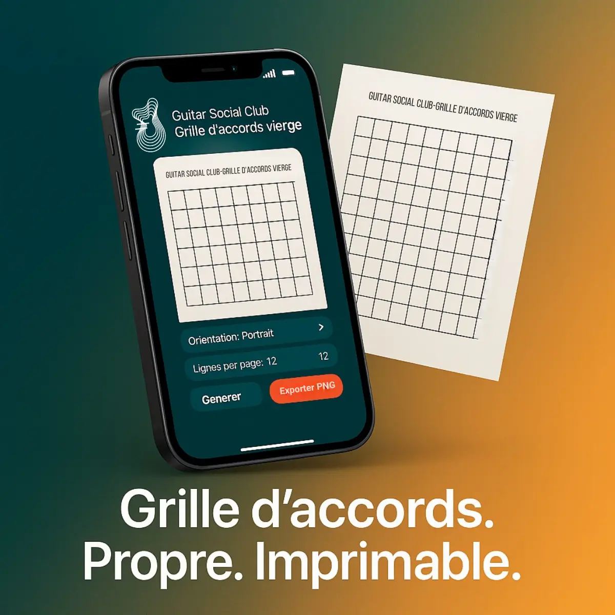 Grille d’accords vierge à imprimer