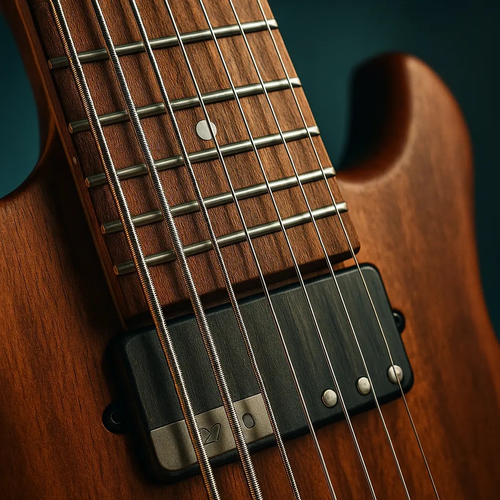 Guitare baryton Danelectro vintage utilisée dans la musique surf et au cinéma