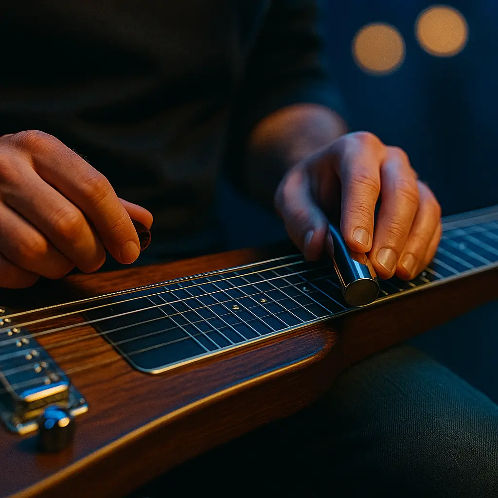 Lap steel : chant métallique au slide, accordages C6, A6 et E7