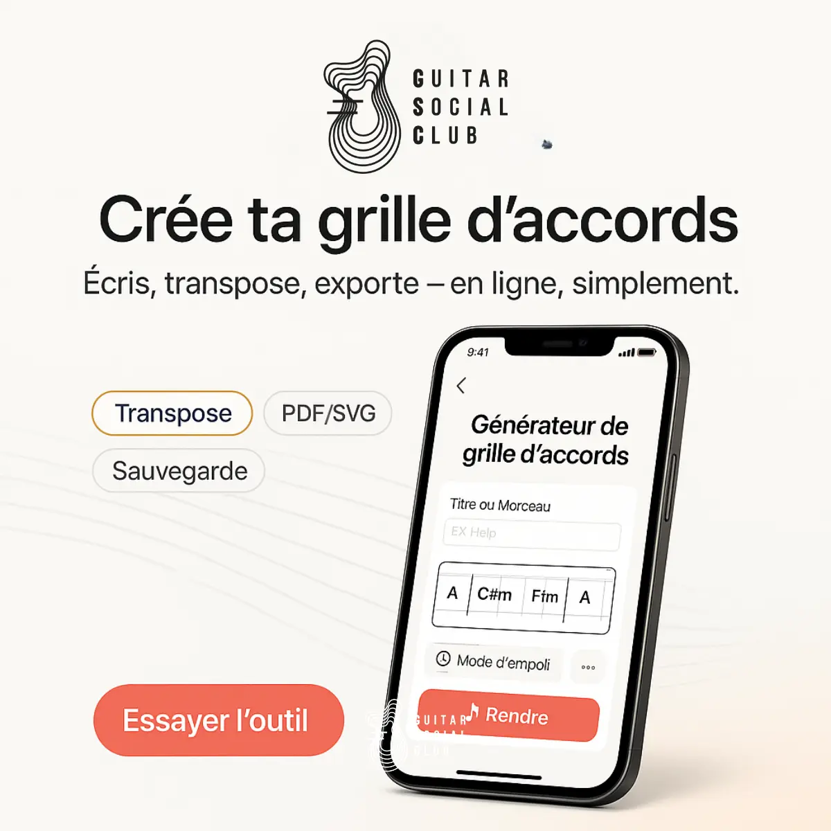 Générateur de grille d’accords guitare