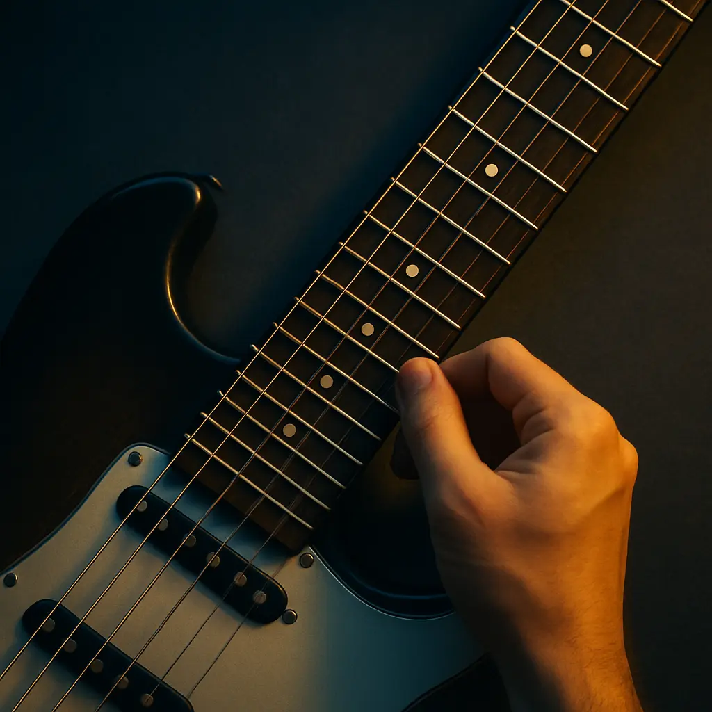 D5 à vide en Double Drop D et power chords instantanés sur les graves