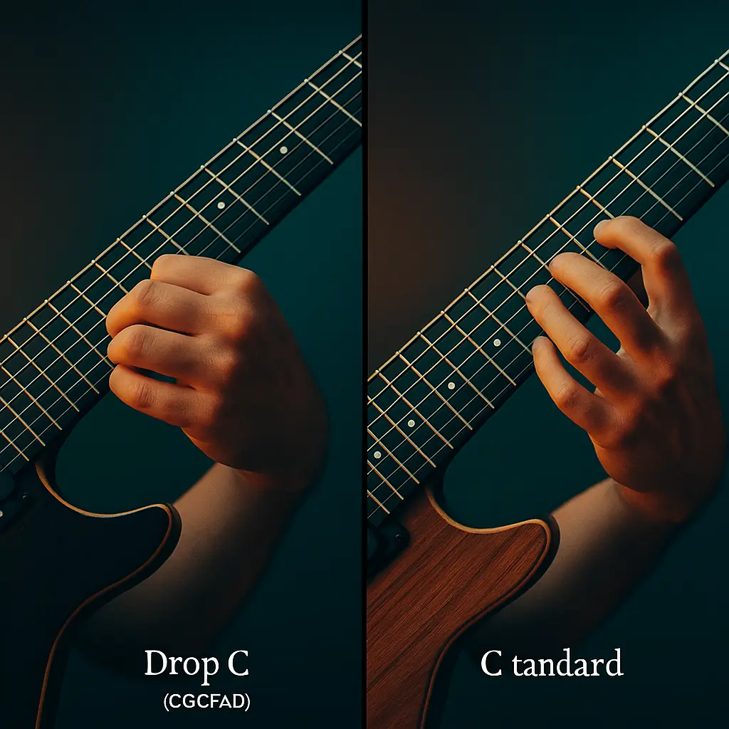 Drop C vs C Standard guitare : puissance et clarté pour metal moderne et rock alternatif