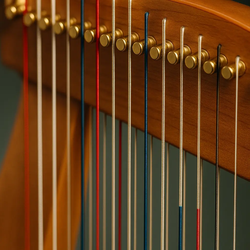 Harpe celtique : accordage diatonique, palettes d’altération sur le cadre
