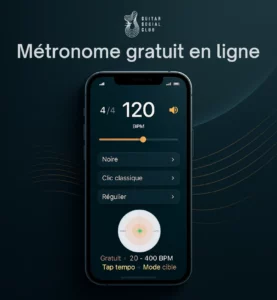 Mockup de présentation du métronome Guitar Social Club