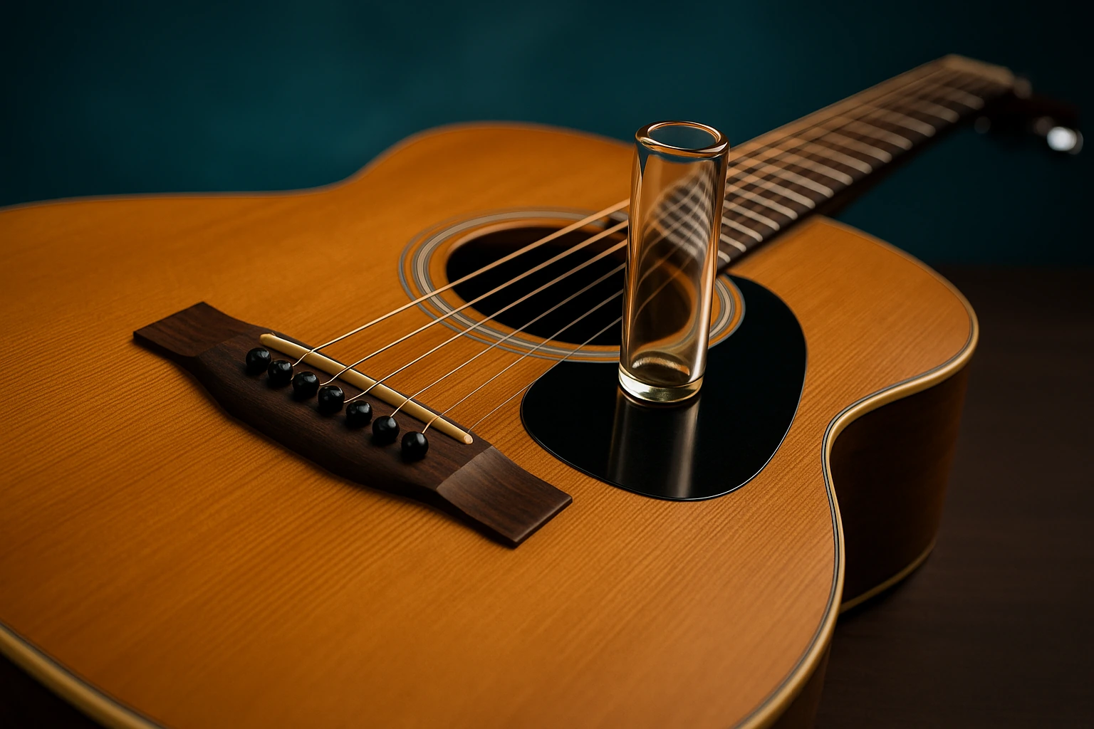 Ambiance Open G à la guitare acoustique avec slide