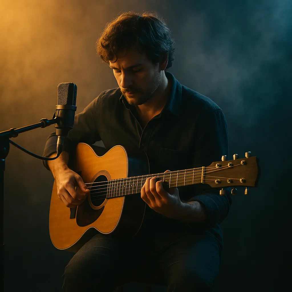 Open G mineur à la guitare : fingerpicking et arpèges folk planants