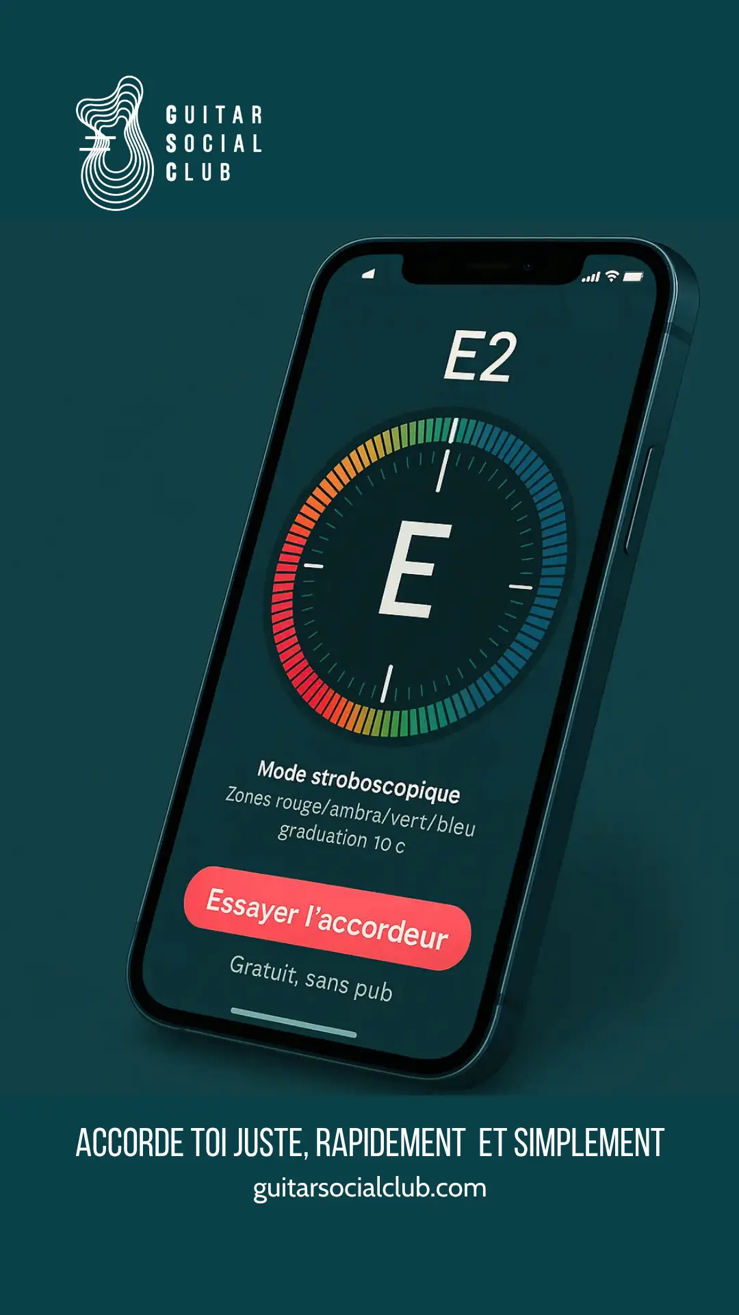 Online guitar tuner free — chromatic, cents display (mobile & desktop)