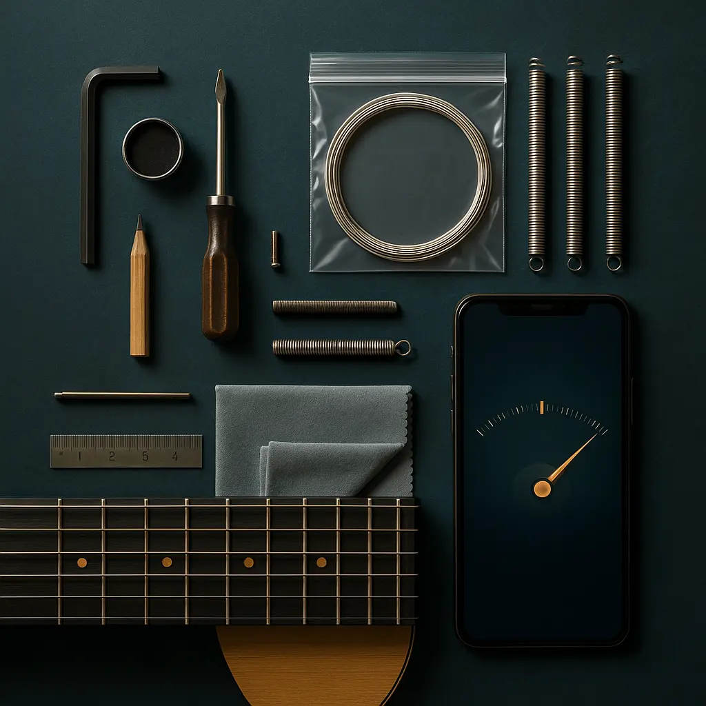 Stabiliser vibrato guitare : Bigsby et Wilkinson avec points de contact polis