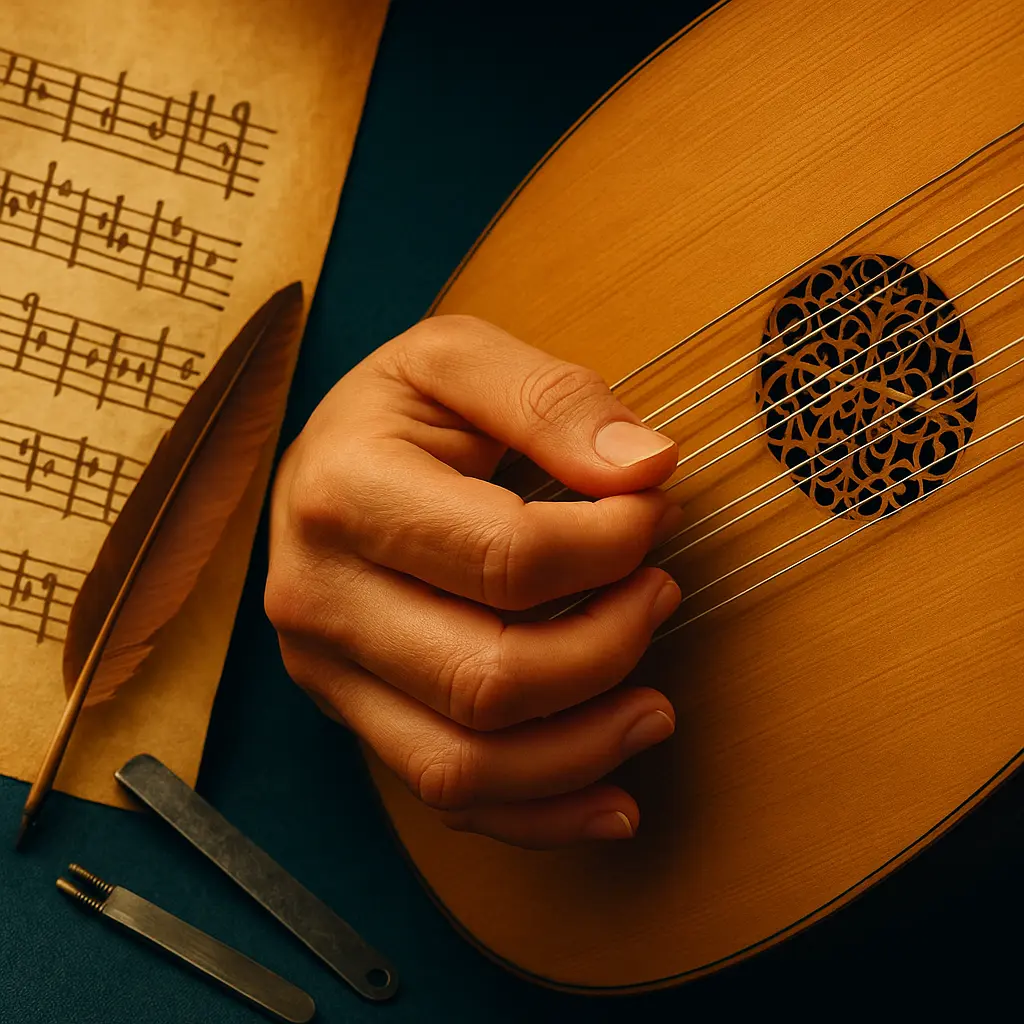 Tablature de luth : lecture par cordes et cases pour le contrepoint