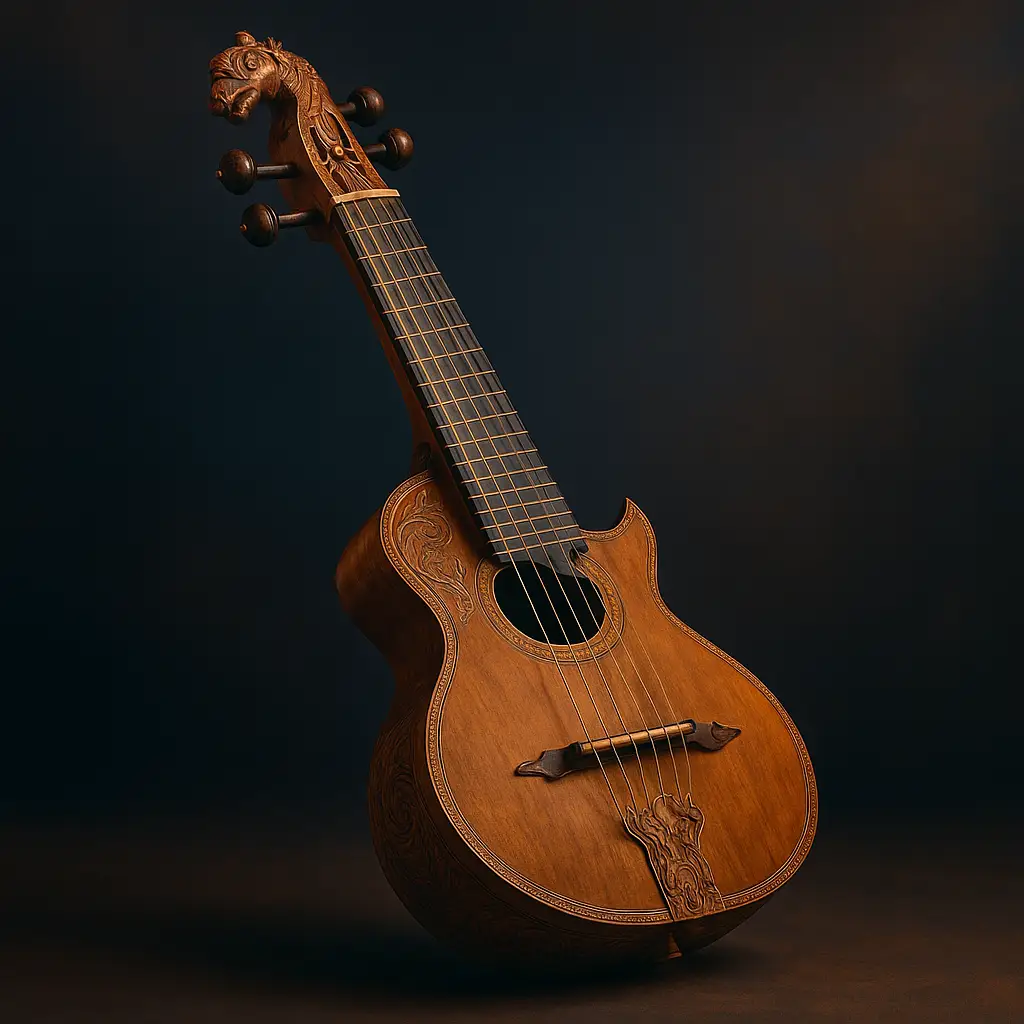 Saraswati Veena traditionnelle avec résonateurs et frettes métalliques