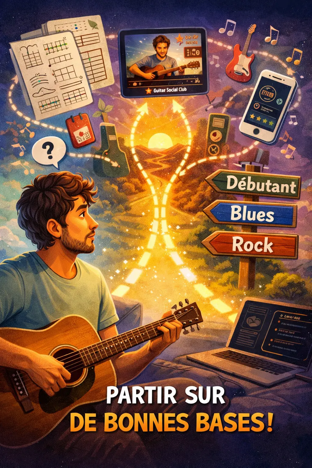 Choisir mon parcours guitare avec Guitar Social Club