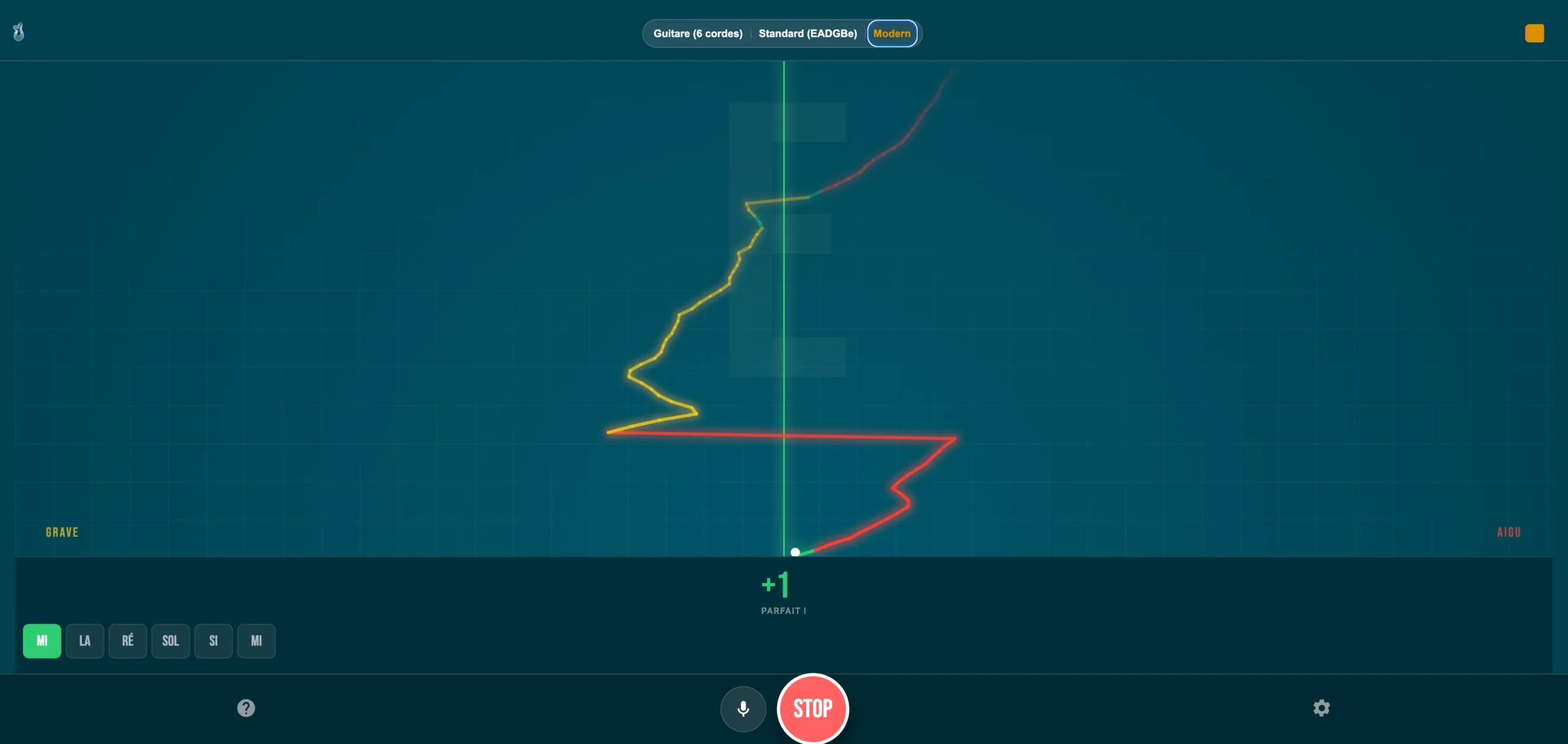 application accordeur guitare Guitar Social Club sur mobile